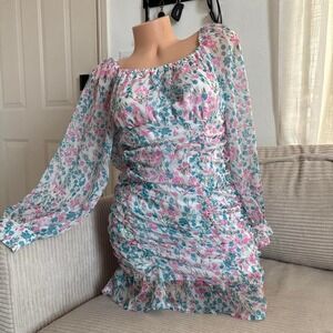 Eilly Bazar Floral ruched dress